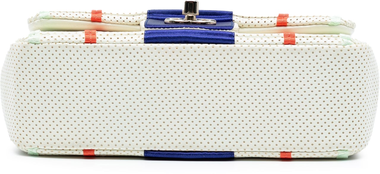 Chanel New Mini Pleated Perforated Lambskin Single Flap Wit