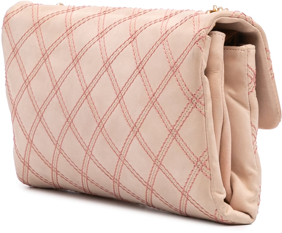 Chanel Jumbo Quilted Calfskin Triple Stitched Flap Bruin