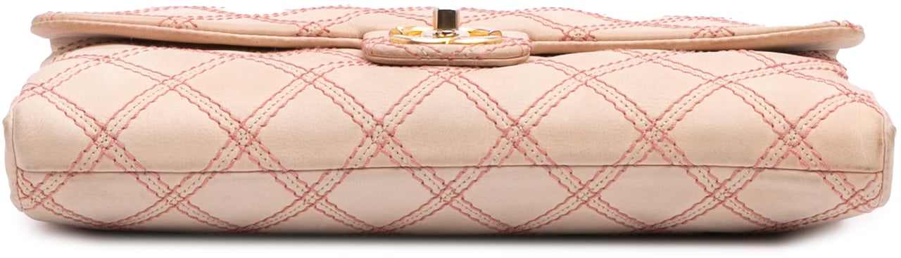 Chanel Jumbo Quilted Calfskin Triple Stitched Flap Bruin