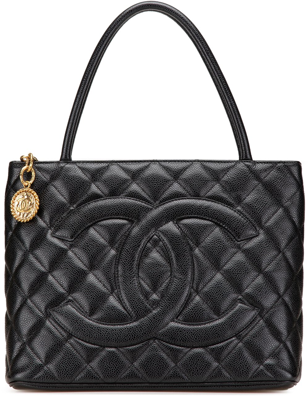 Chanel Caviar Medallion Tote Zwart