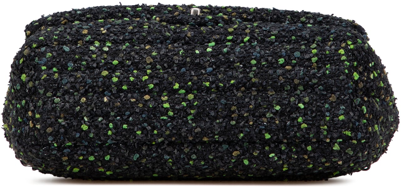 Chanel CC Tweed Flap Zwart