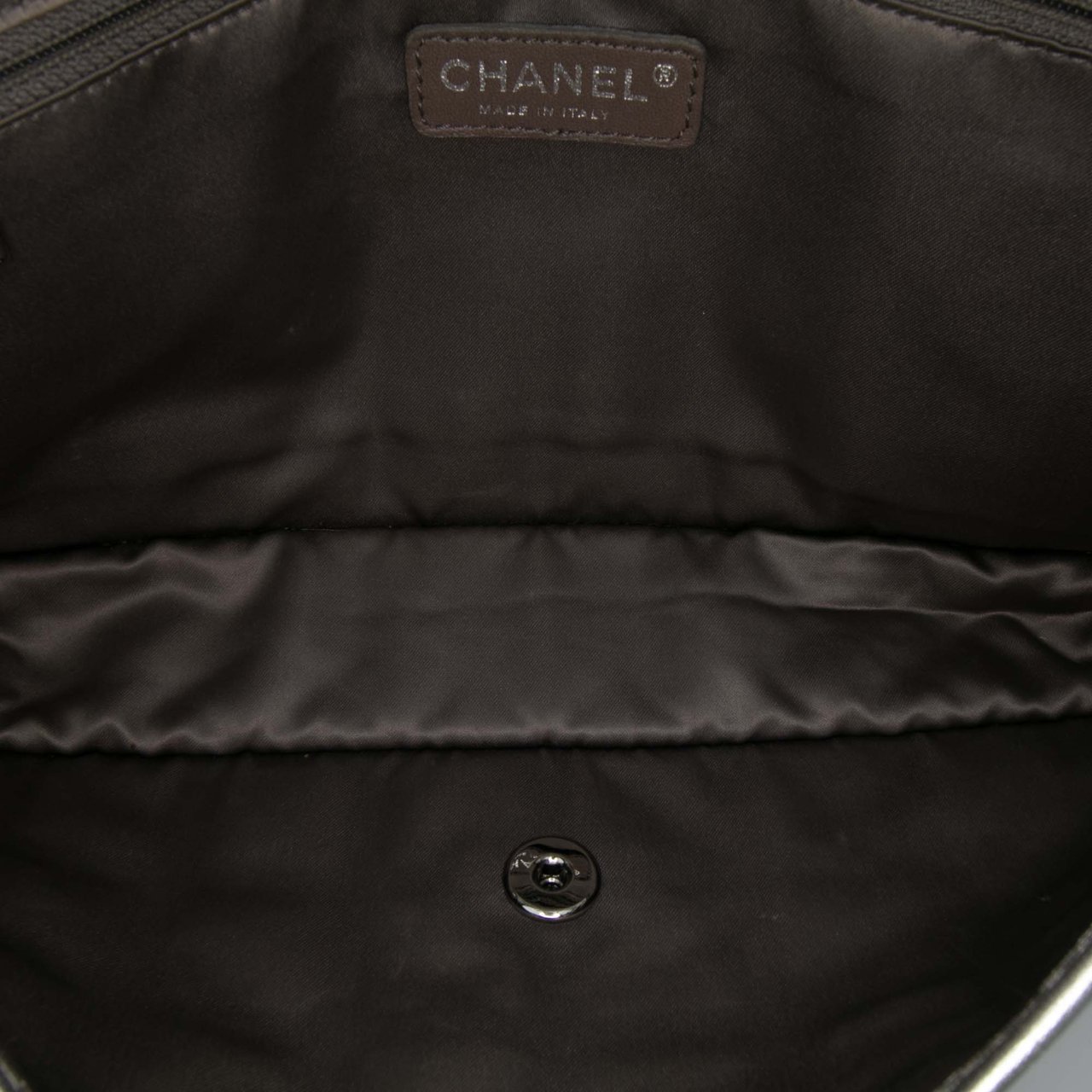 Chanel Vinyl Ice Cube Flap Zilver
