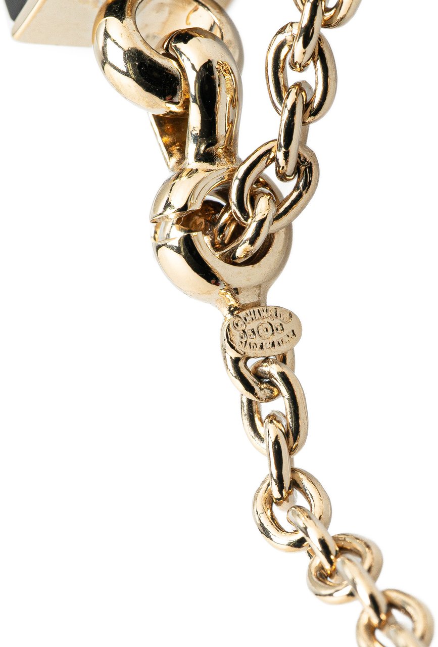 Chanel Enamel Eiffel Tower Bag Charm Zwart