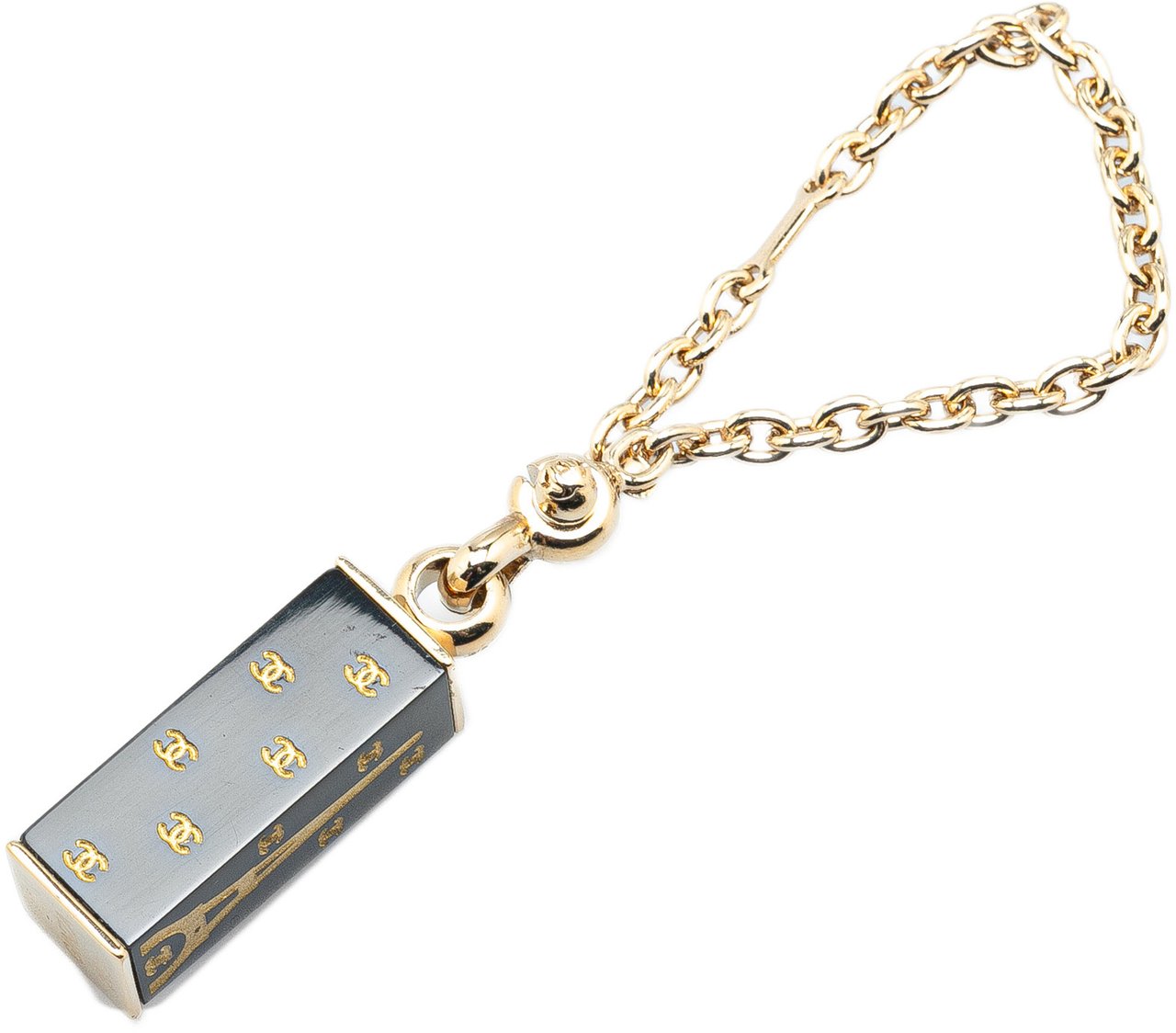 Chanel Enamel Eiffel Tower Bag Charm Zwart