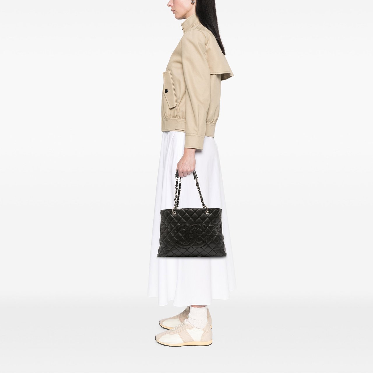 Chanel Caviar Grand Shopping Tote Zwart