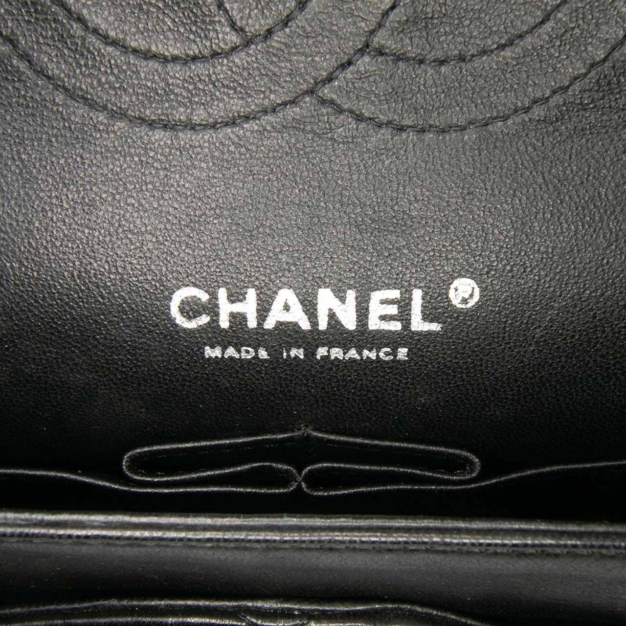 Chanel Medium Classic Bicolor Lambskin Double Flap Zwart
