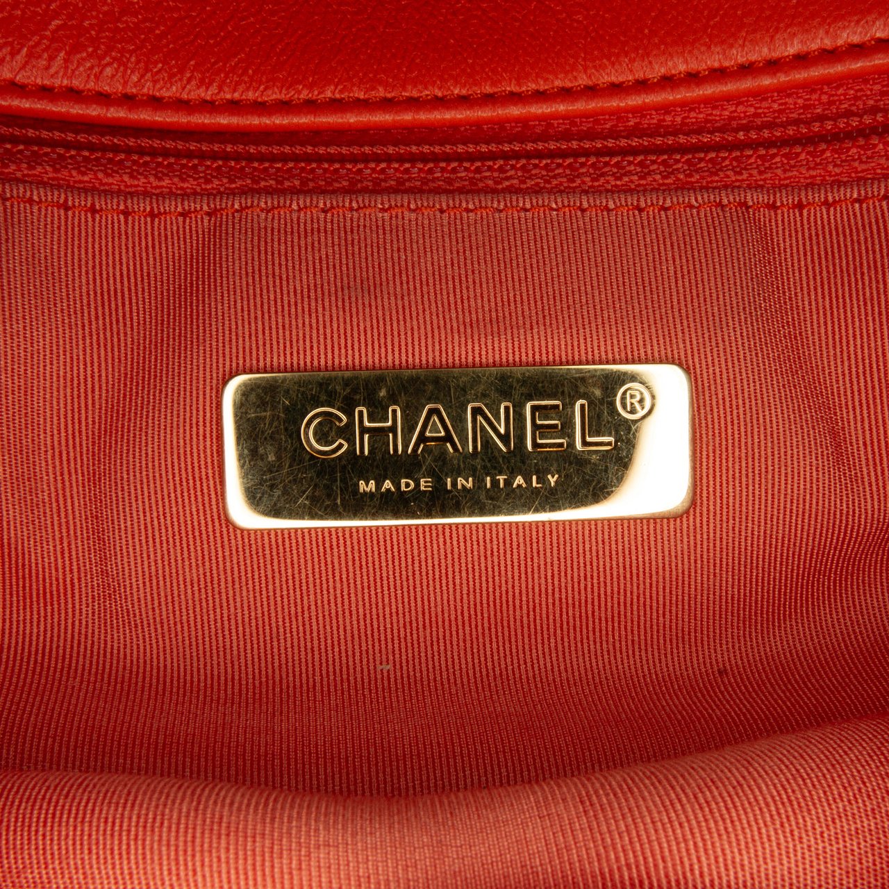 Chanel Large 19 Lambskin Flap Oranje