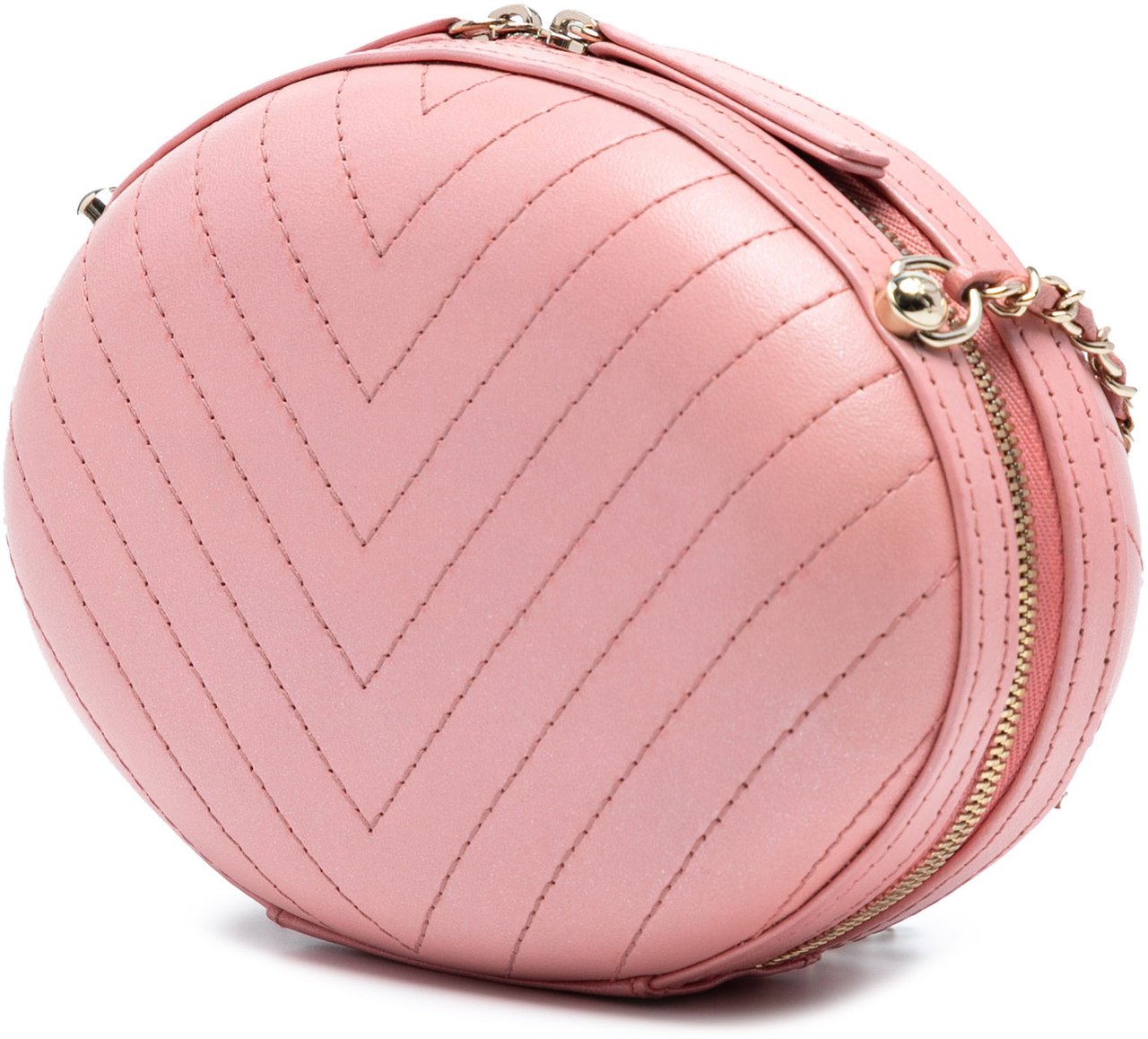 Chanel Chevron Stitched Calfskin La Pausa Evening Bag Roze