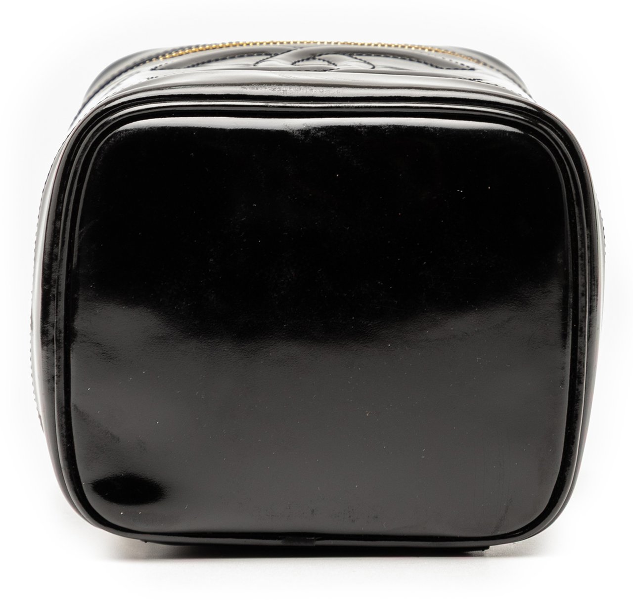 Chanel CC Patent Vanity Bag Zwart