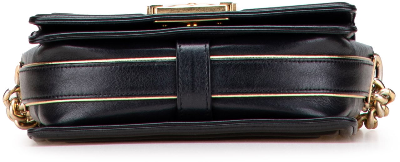 Chanel Small Braided Sheepskin Boy Flap Zwart