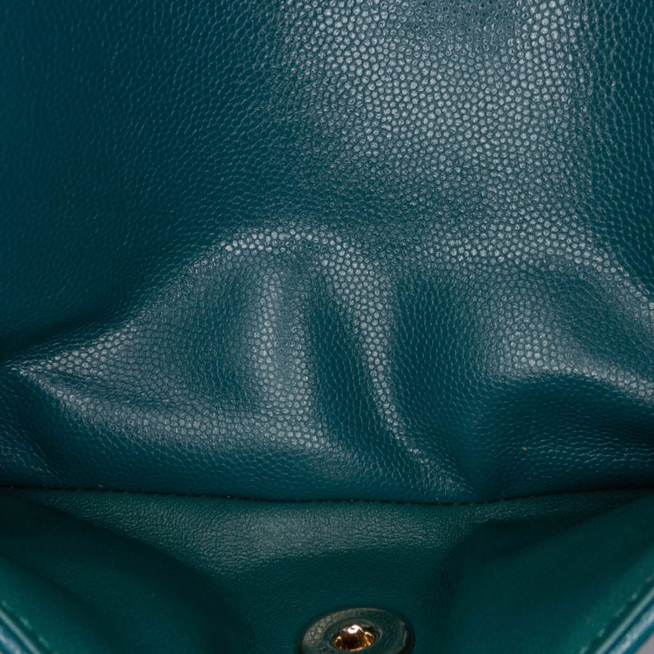 Chanel Small Classic Chevron Caviar Double Flap Blauw