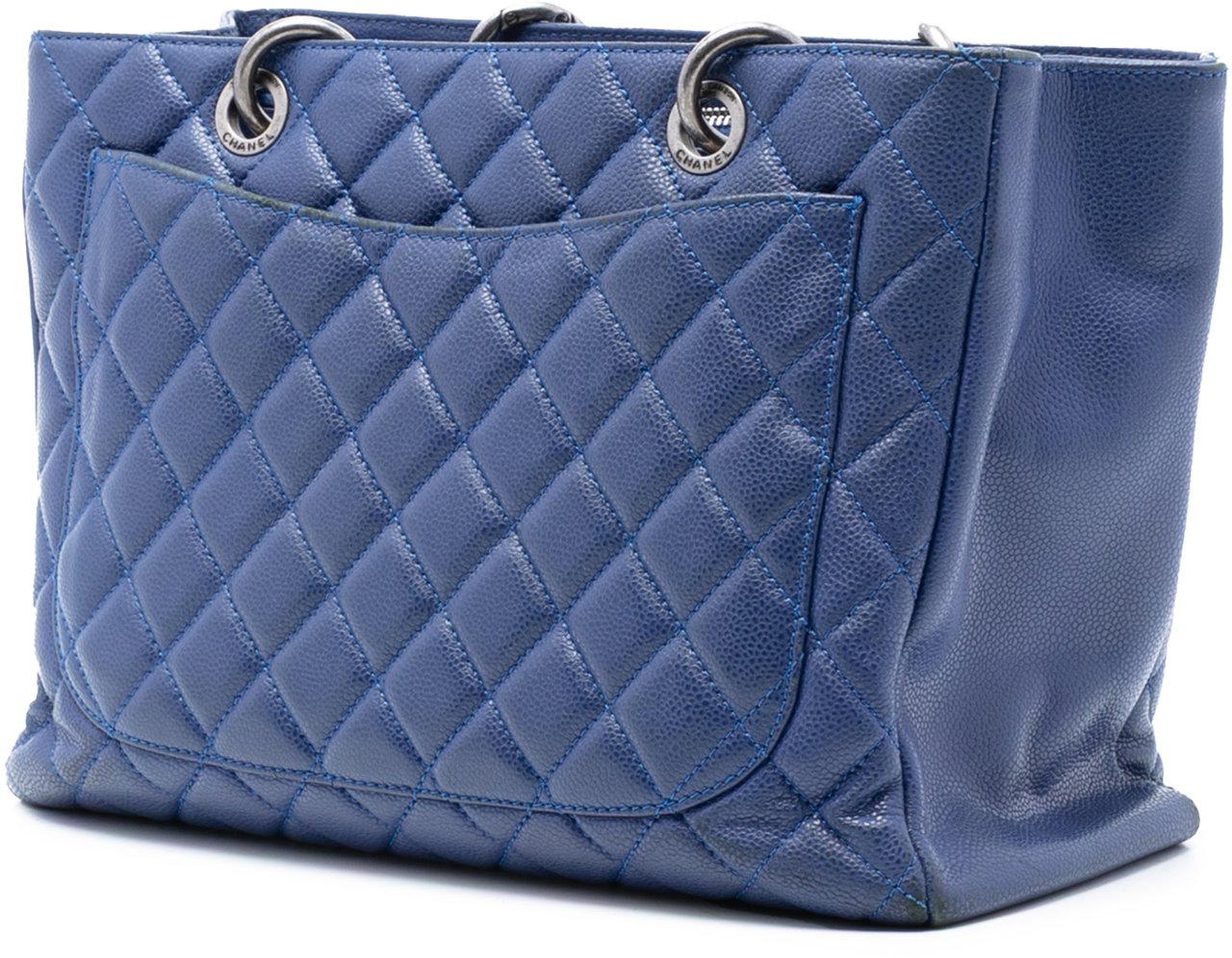 Chanel Caviar Grand Shopping Tote Blauw