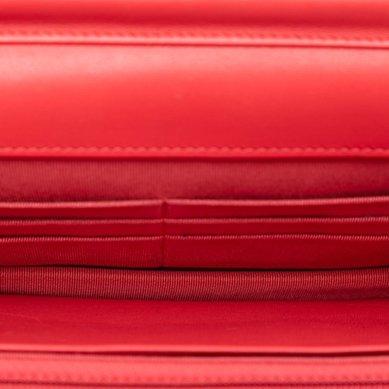 Chanel CC Quilted Lambskin Wallet on Chain Rood