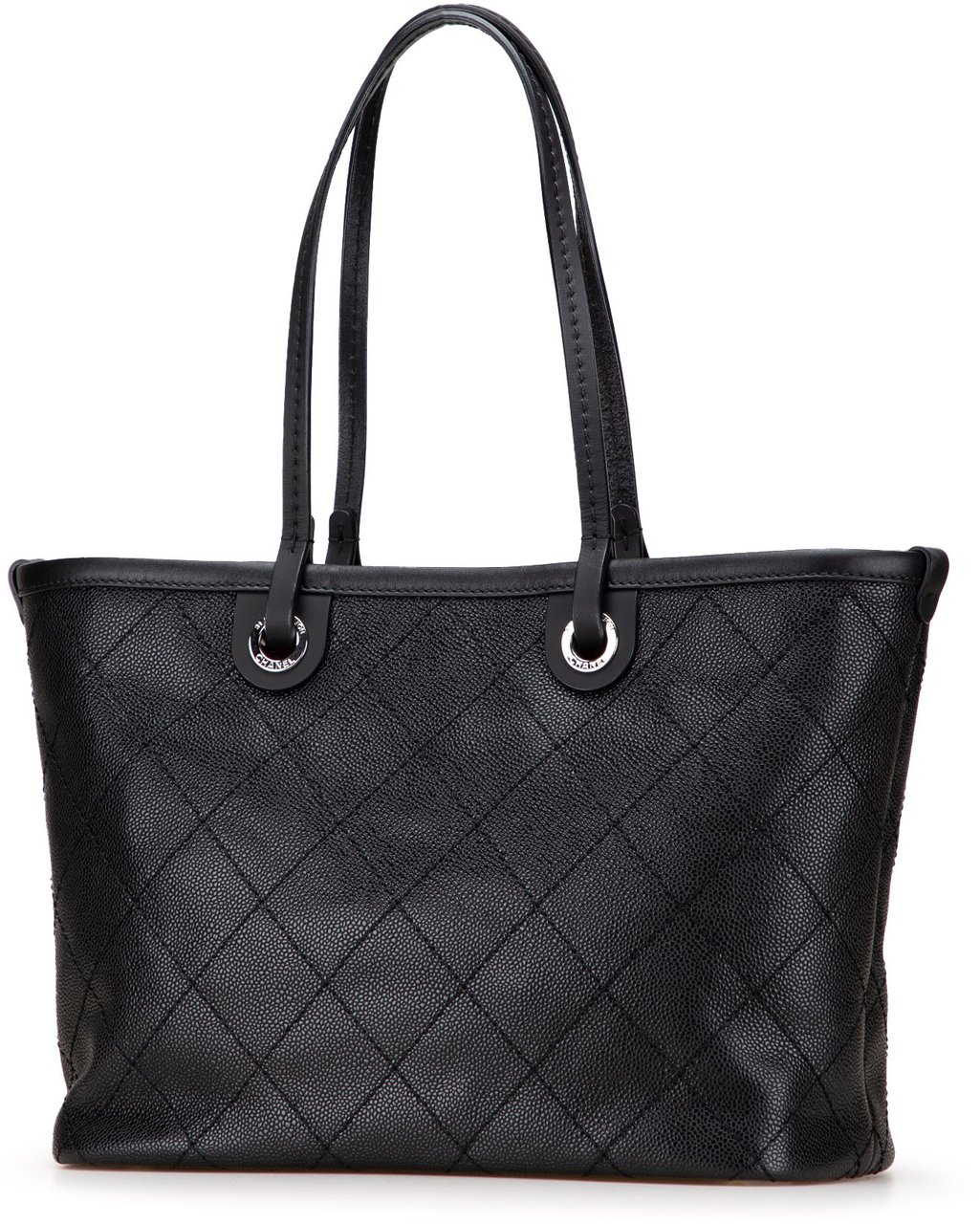 Chanel CC Caviar Wild Stitch On the Road Tote Zwart