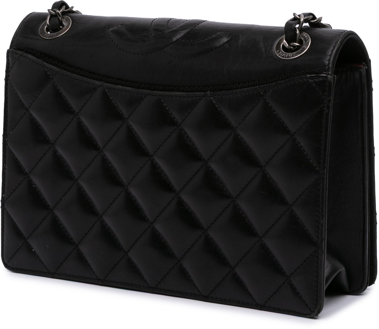Chanel Medium Quilted Lambskin Ballerine Flap Zwart