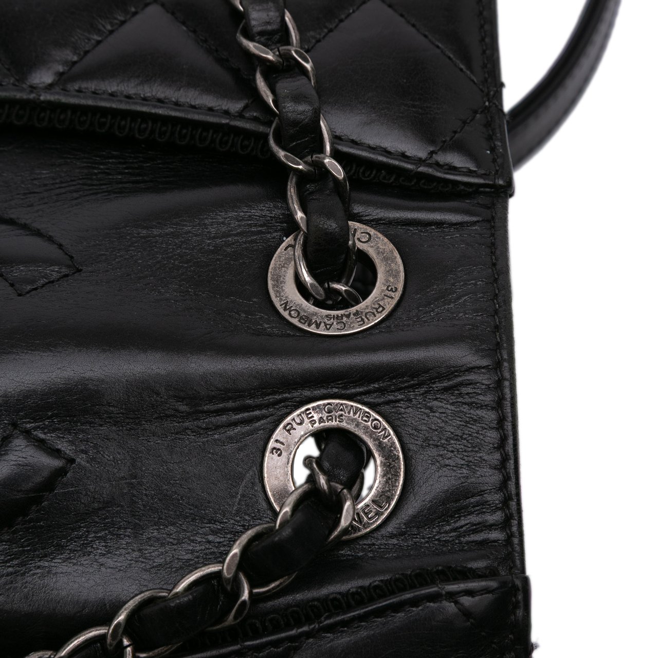 Chanel Medium Quilted Lambskin Ballerine Flap Zwart