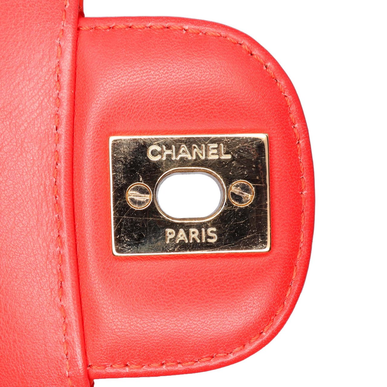 Chanel Medium Classic Patent Valentines Heart Charms Single Flap Rood