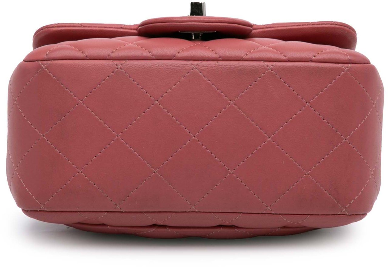 Chanel Mini Square Classic Lambskin Single Flap Roze