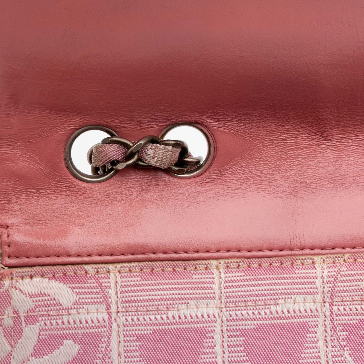 Chanel Medium New Travel Line Nylon Single Flap Roze