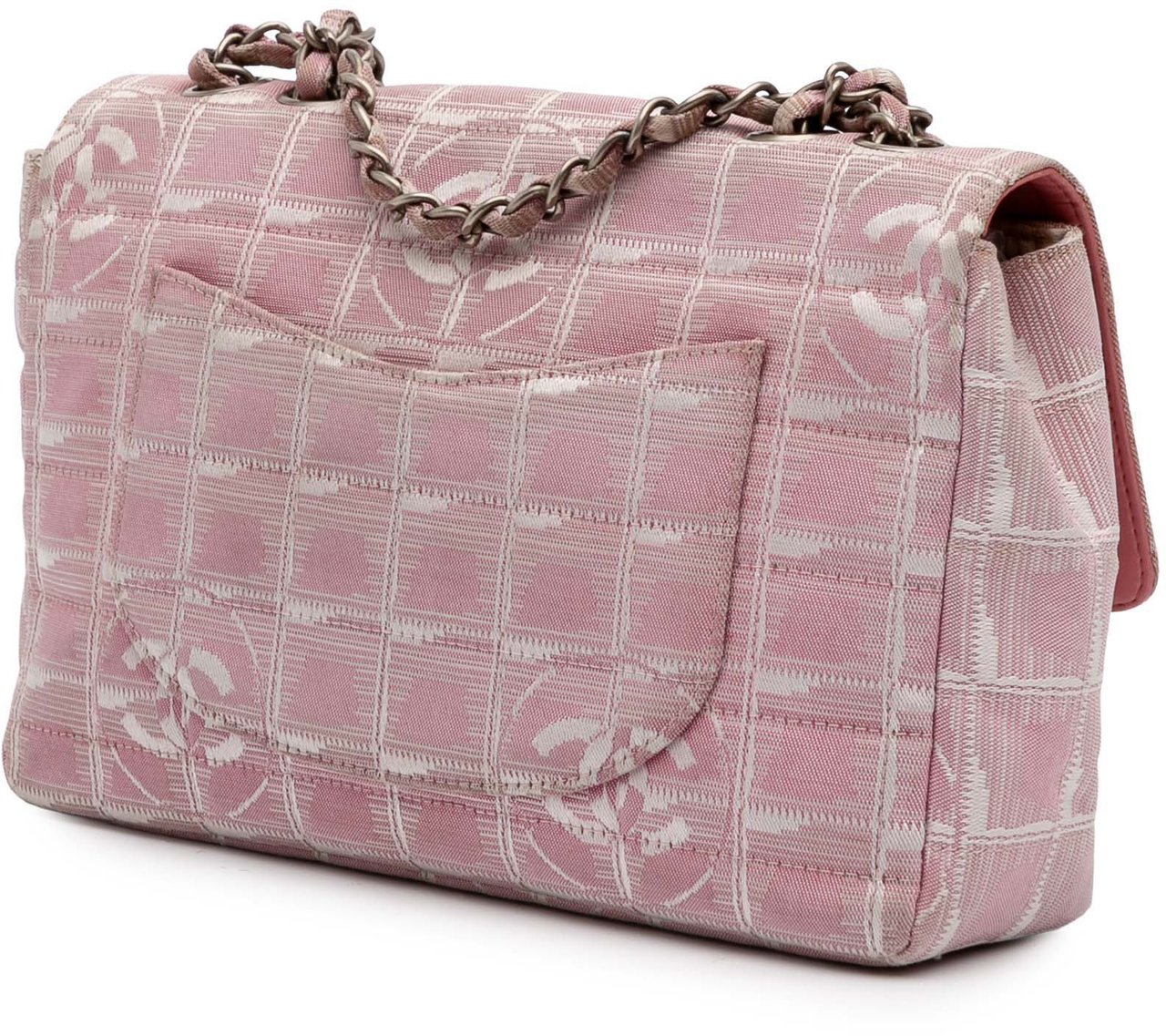 Chanel Medium New Travel Line Nylon Single Flap Roze