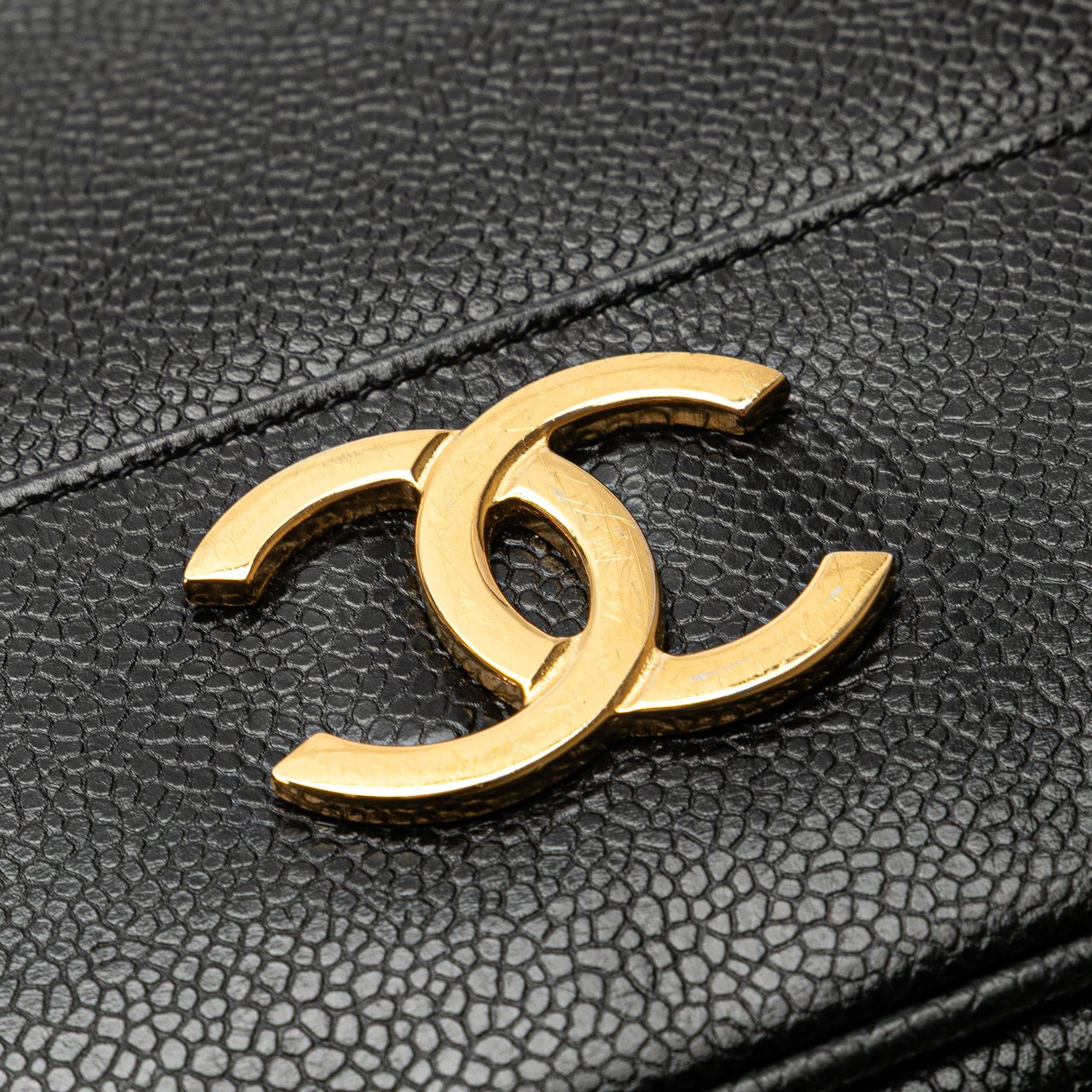 Chanel Triple CC Caviar Shoulder Bag Zwart