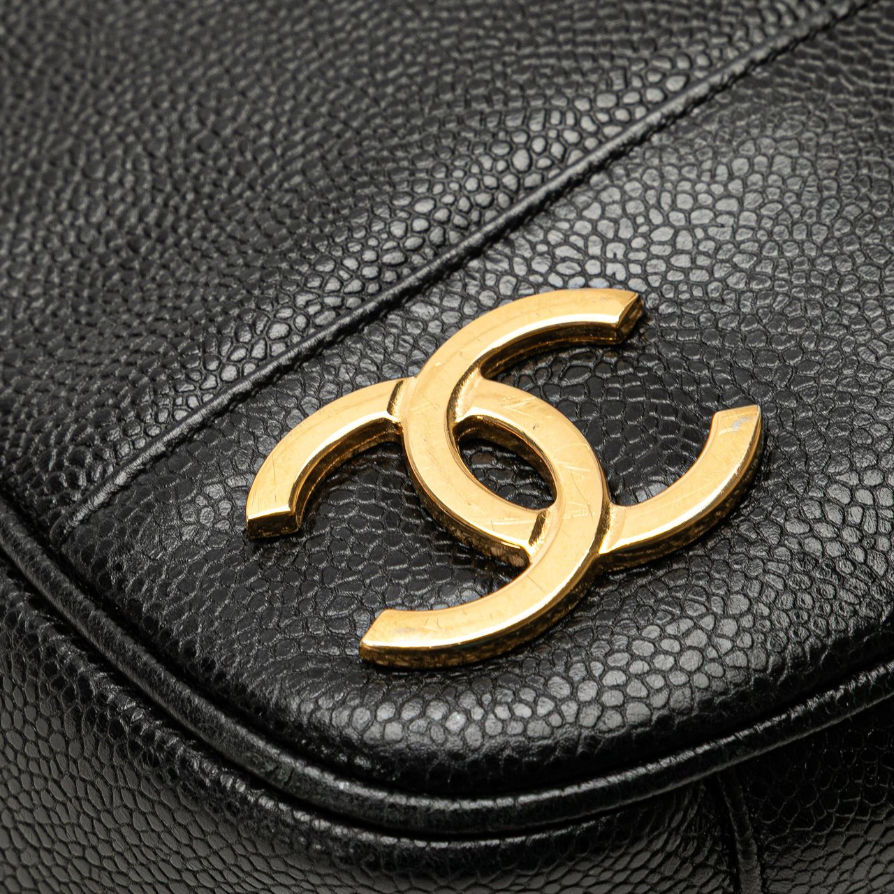 Chanel Triple CC Caviar Shoulder Bag Zwart