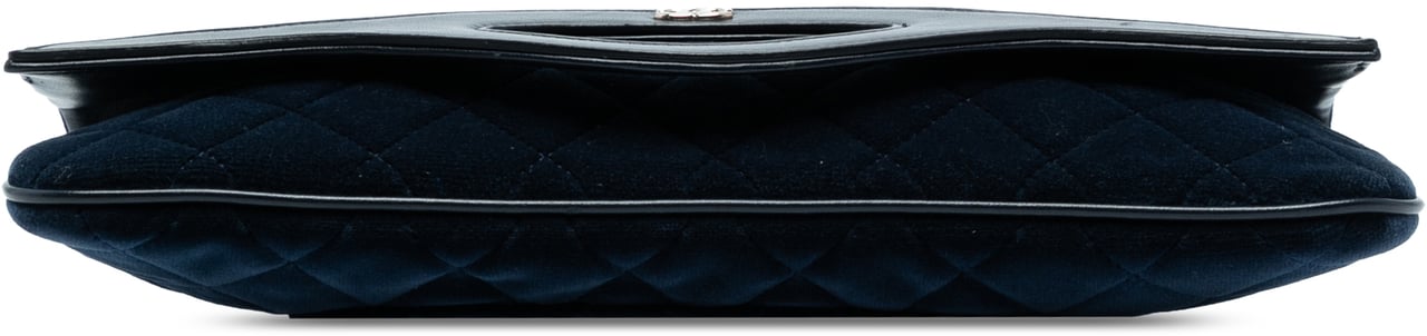 Chanel Quilted Velvet 31 Clutch Blauw