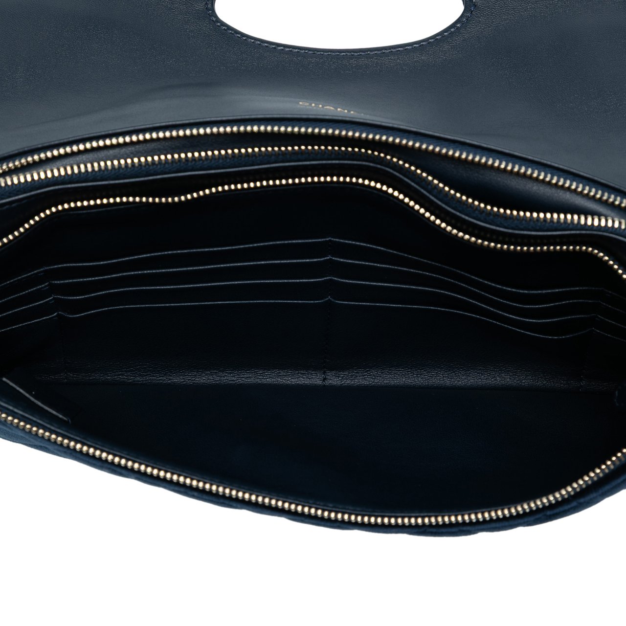 Chanel Quilted Velvet 31 Clutch Blauw