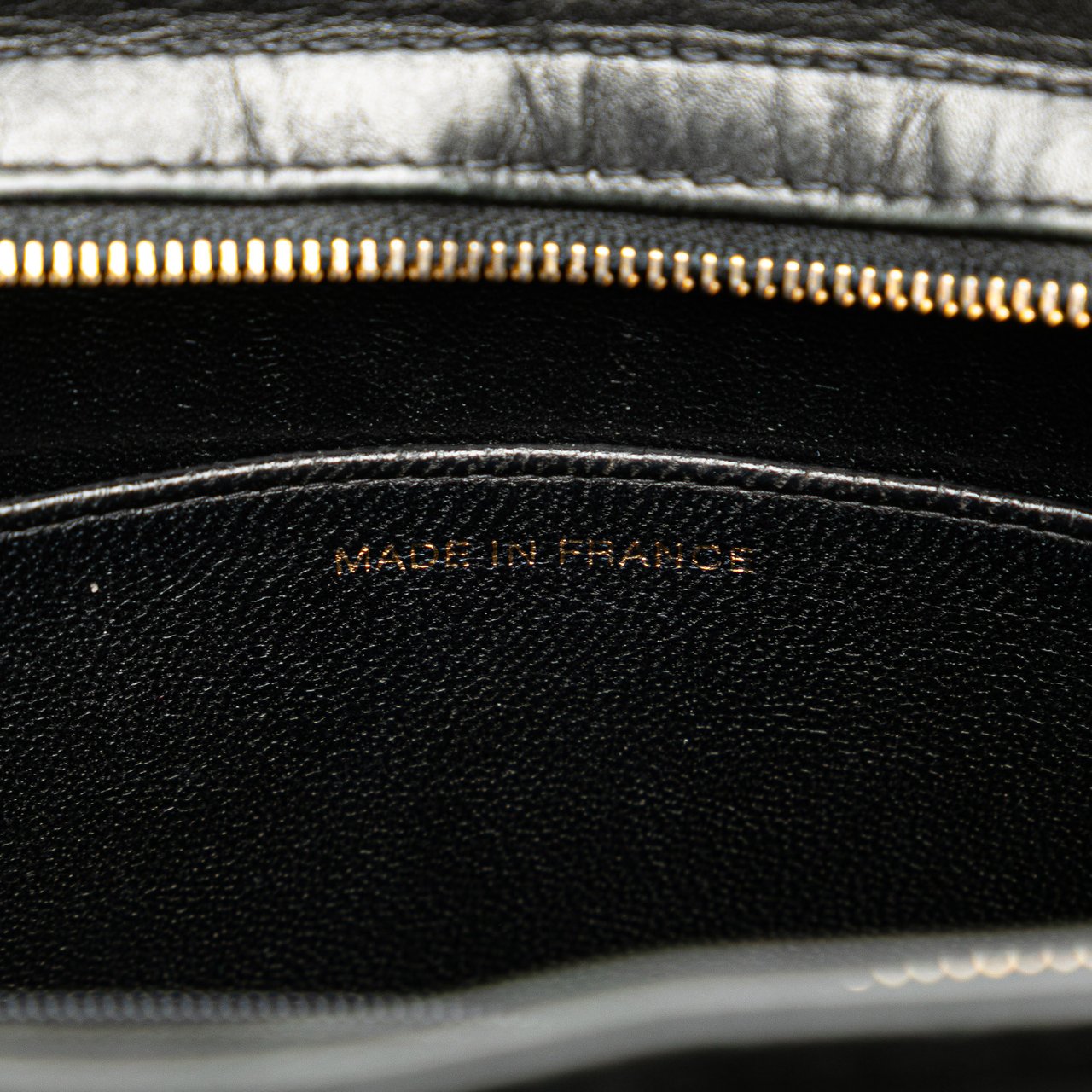 Chanel Lambskin Embroidered Logo Tote Zwart
