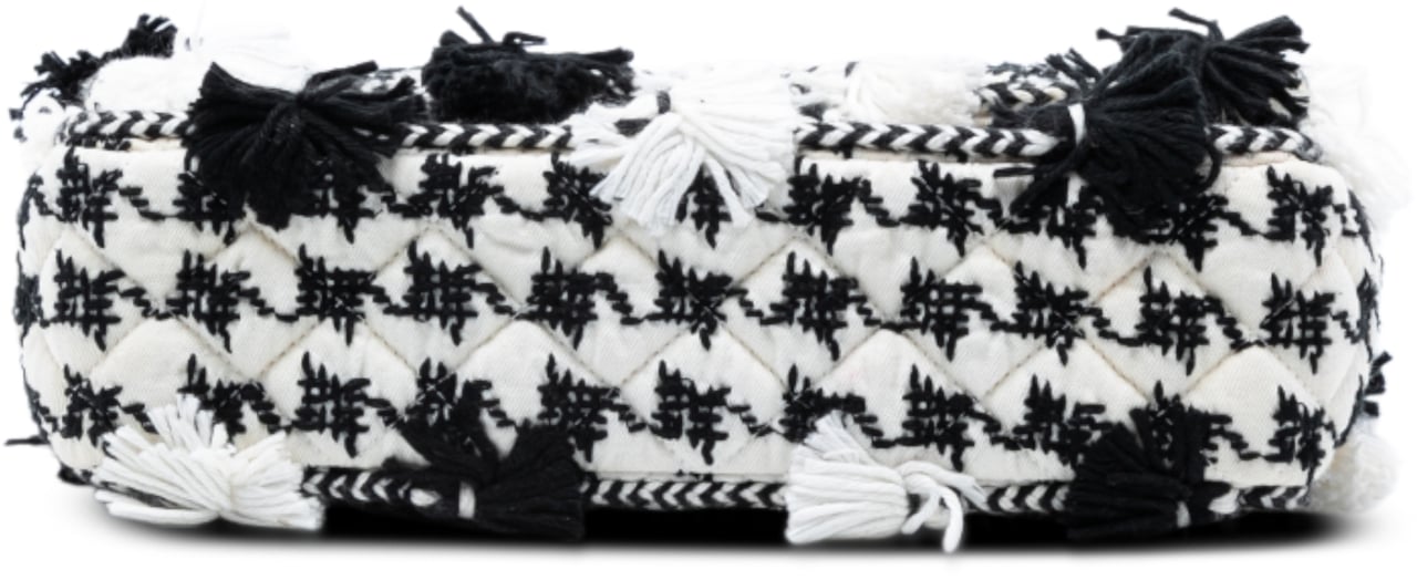 Chanel Medium Classic Embroidered Canvas Double Flap Wit