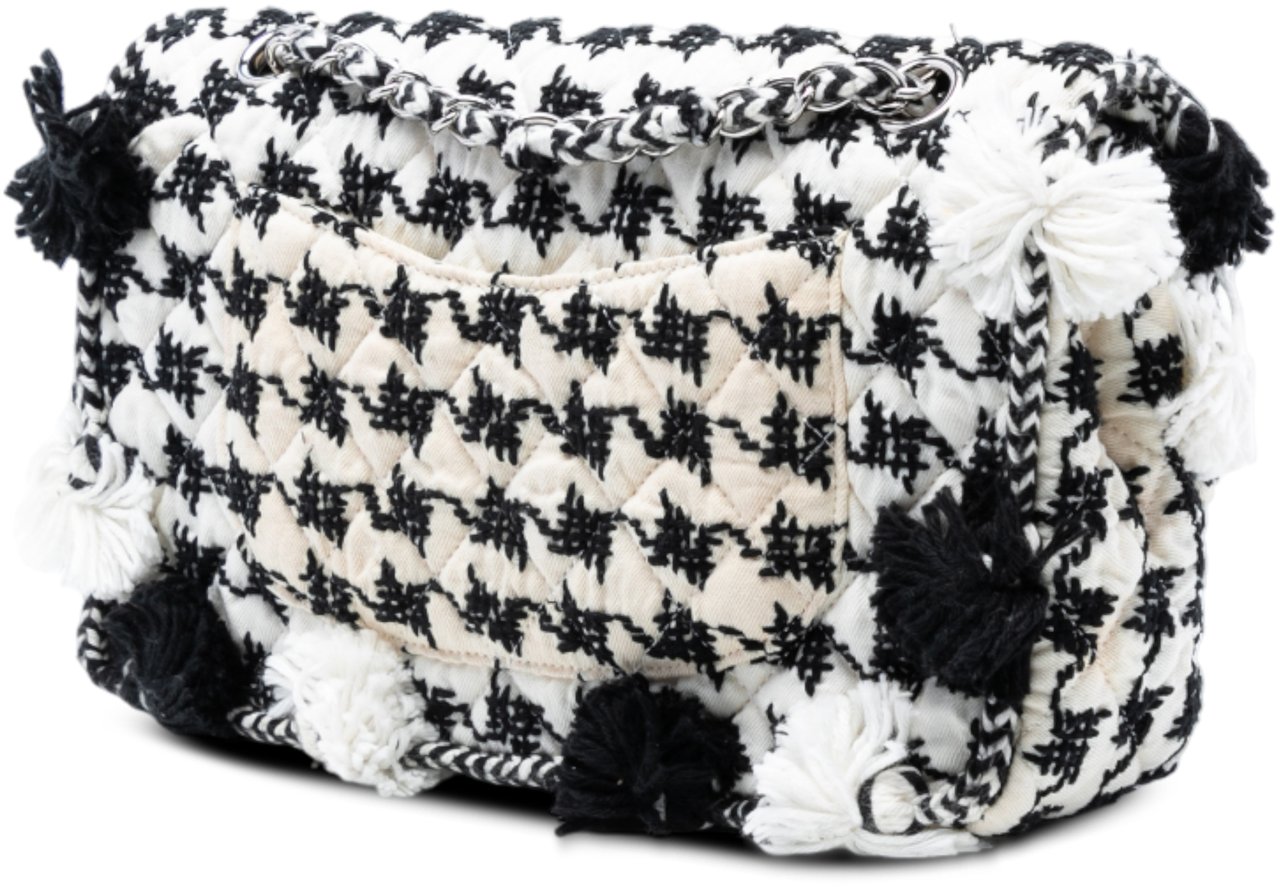 Chanel Medium Classic Embroidered Canvas Double Flap Wit