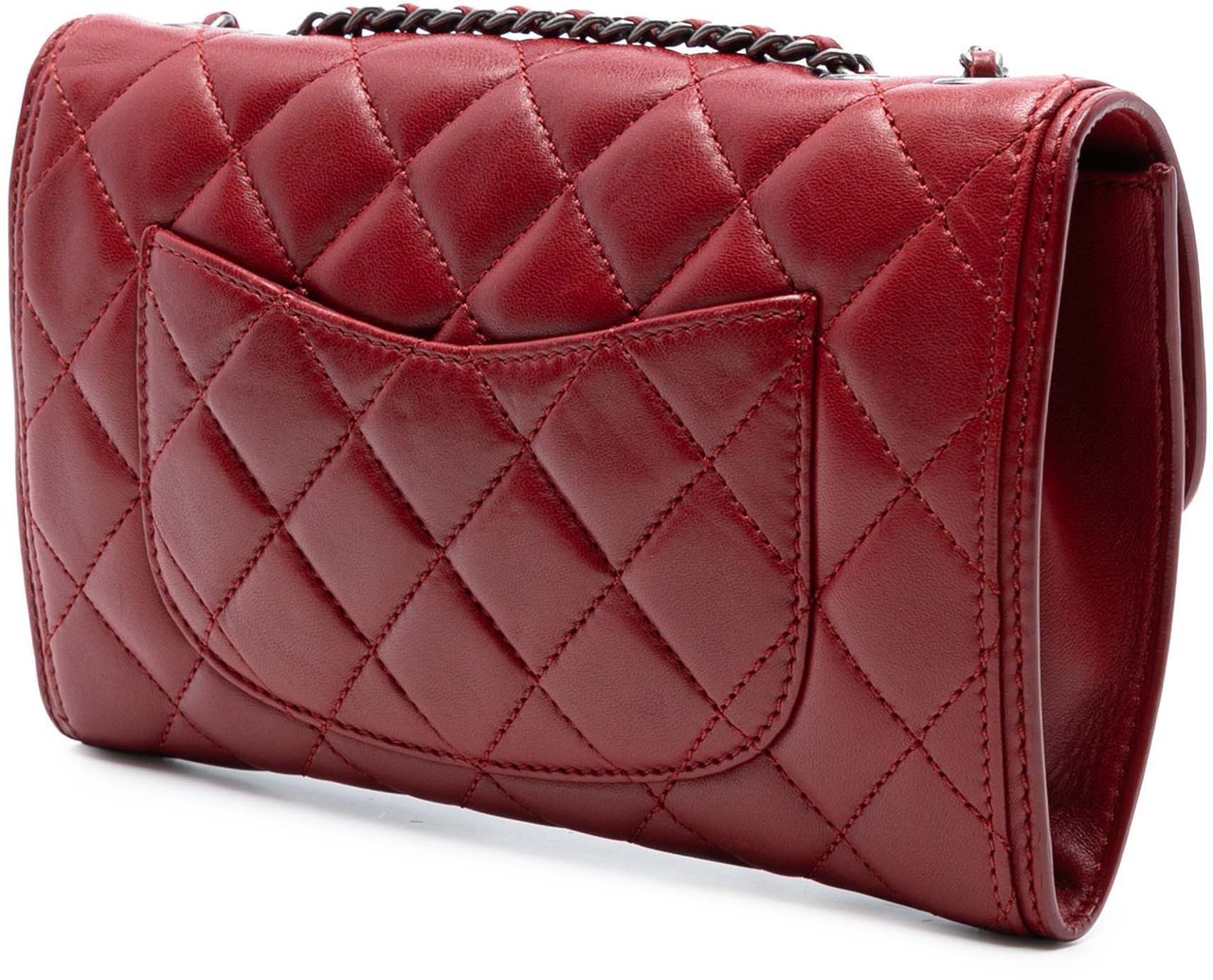 Chanel Small Quilted Lambskin Citizen Zip Flap Rood