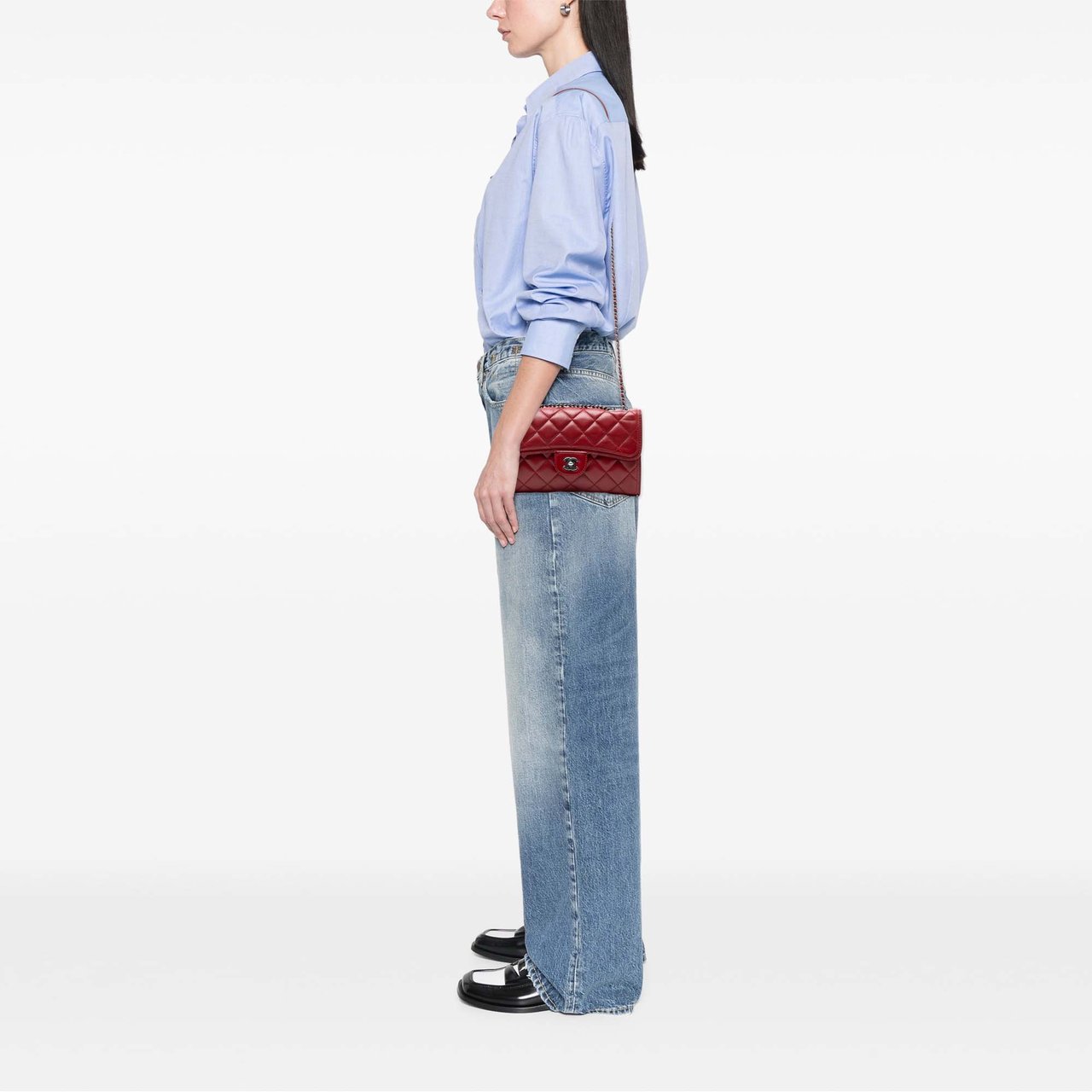 Chanel Small Quilted Lambskin Citizen Zip Flap Rood