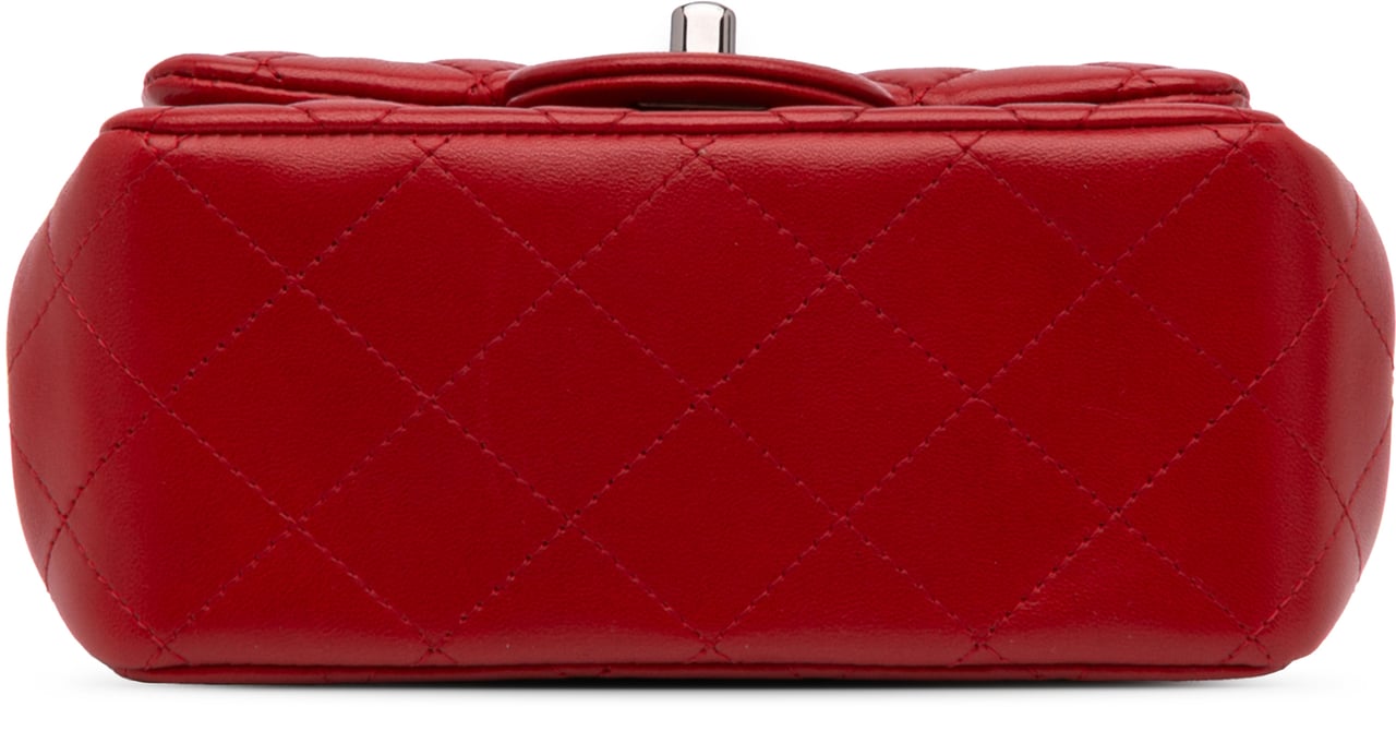 Chanel Mini Square Classic Lambskin Single Flap Rood