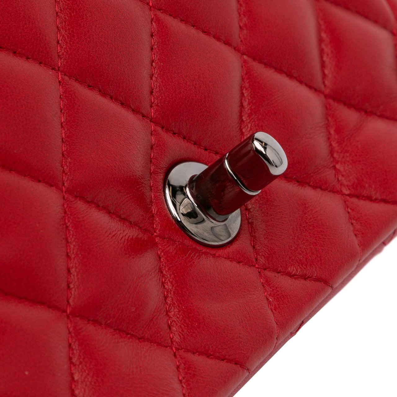 Chanel Mini Square Classic Lambskin Single Flap Rood