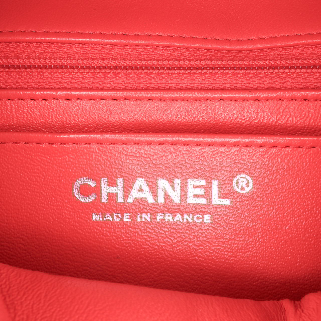 Chanel Mini Square Classic Lambskin Flap Rood