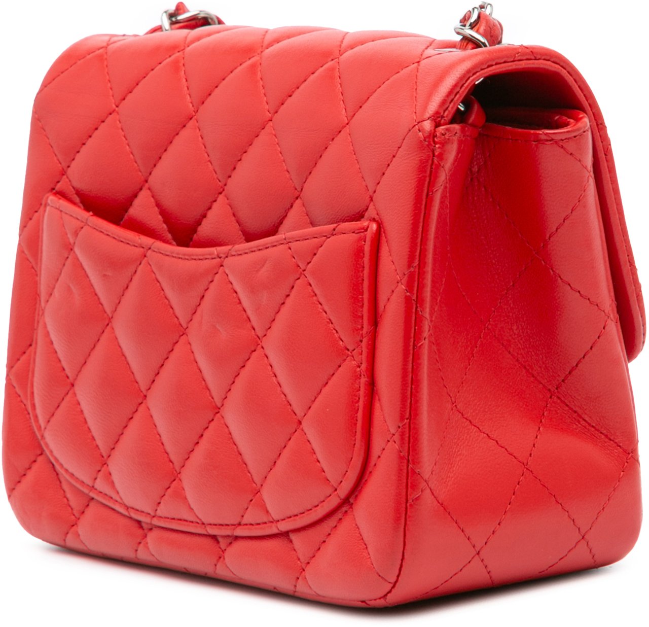 Chanel Mini Square Classic Lambskin Flap Rood