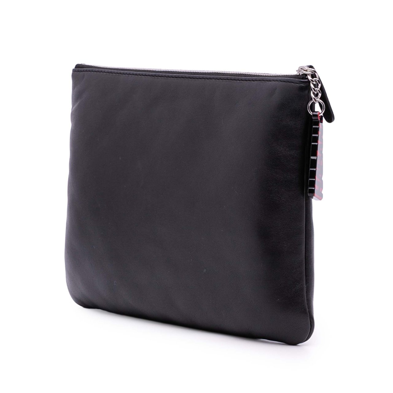 Chanel Medium Printed Lambskin Cuba La Habana O Case Clutch Zwart