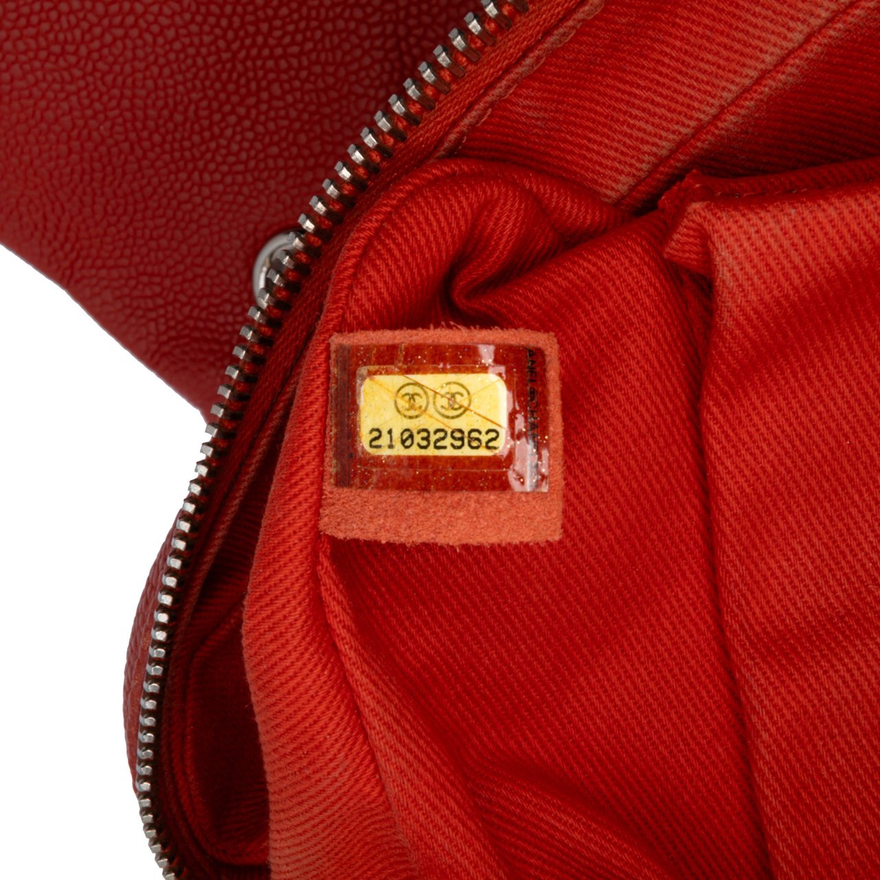 Chanel Medium Quilted Caviar Easy Flap Oranje