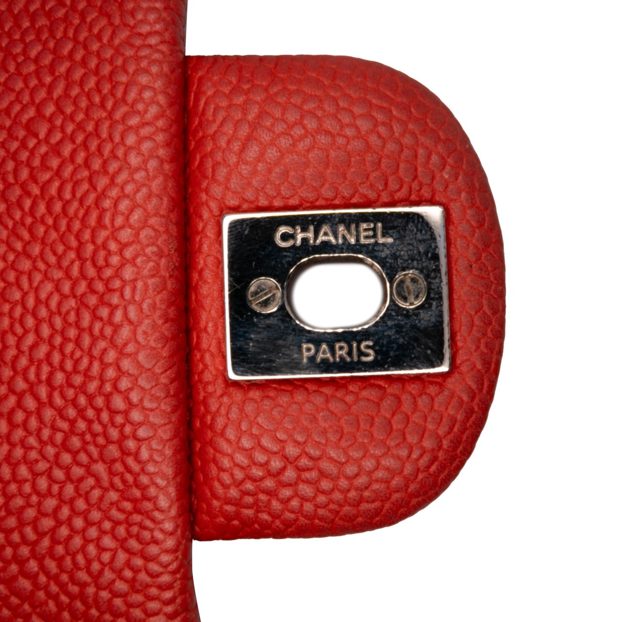 Chanel Medium Quilted Caviar Easy Flap Oranje