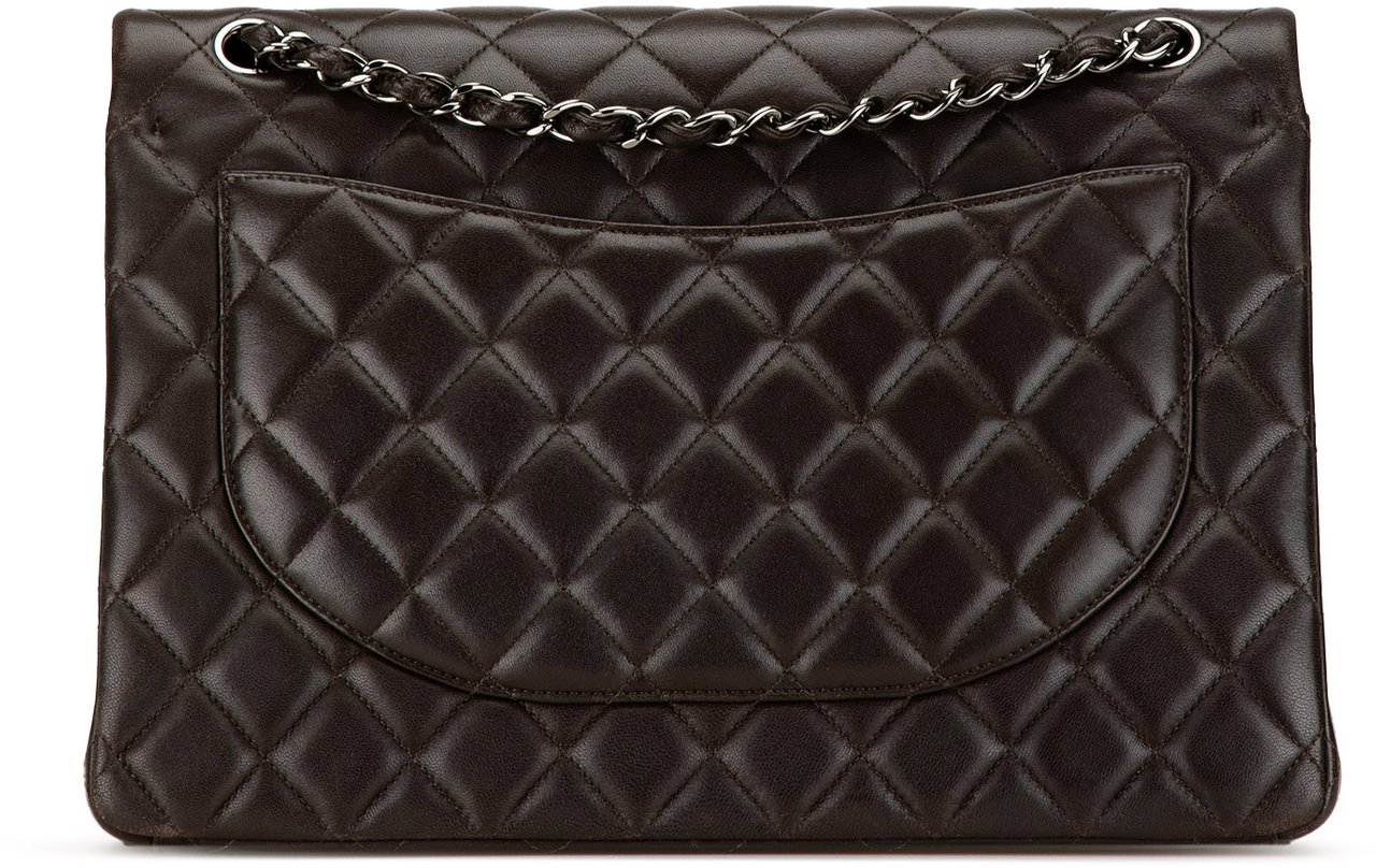 Chanel Maxi Classic Lambskin Double Flap Zwart