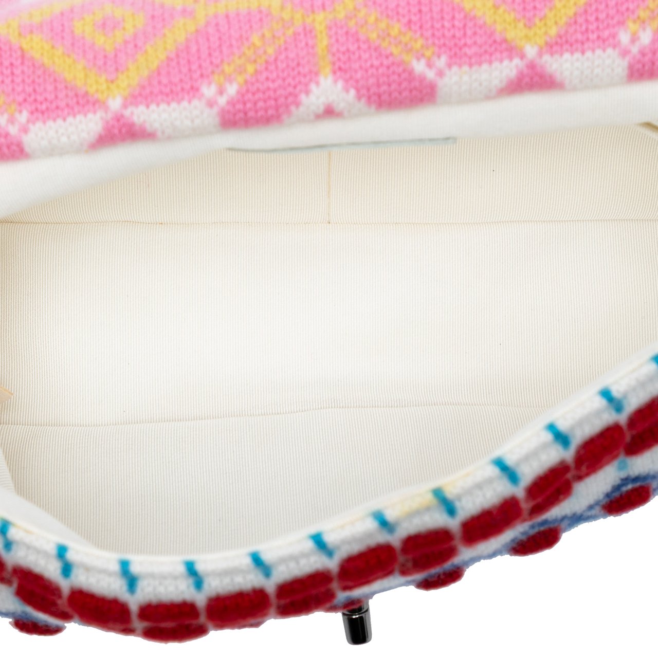 Chanel Medium Classic Multicolor Cashmere Knit Single Flap Wit