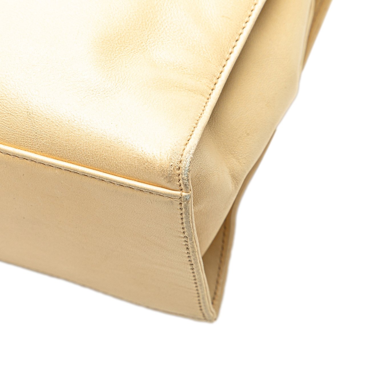 Chanel CC Lambskin Chain Tote Bruin