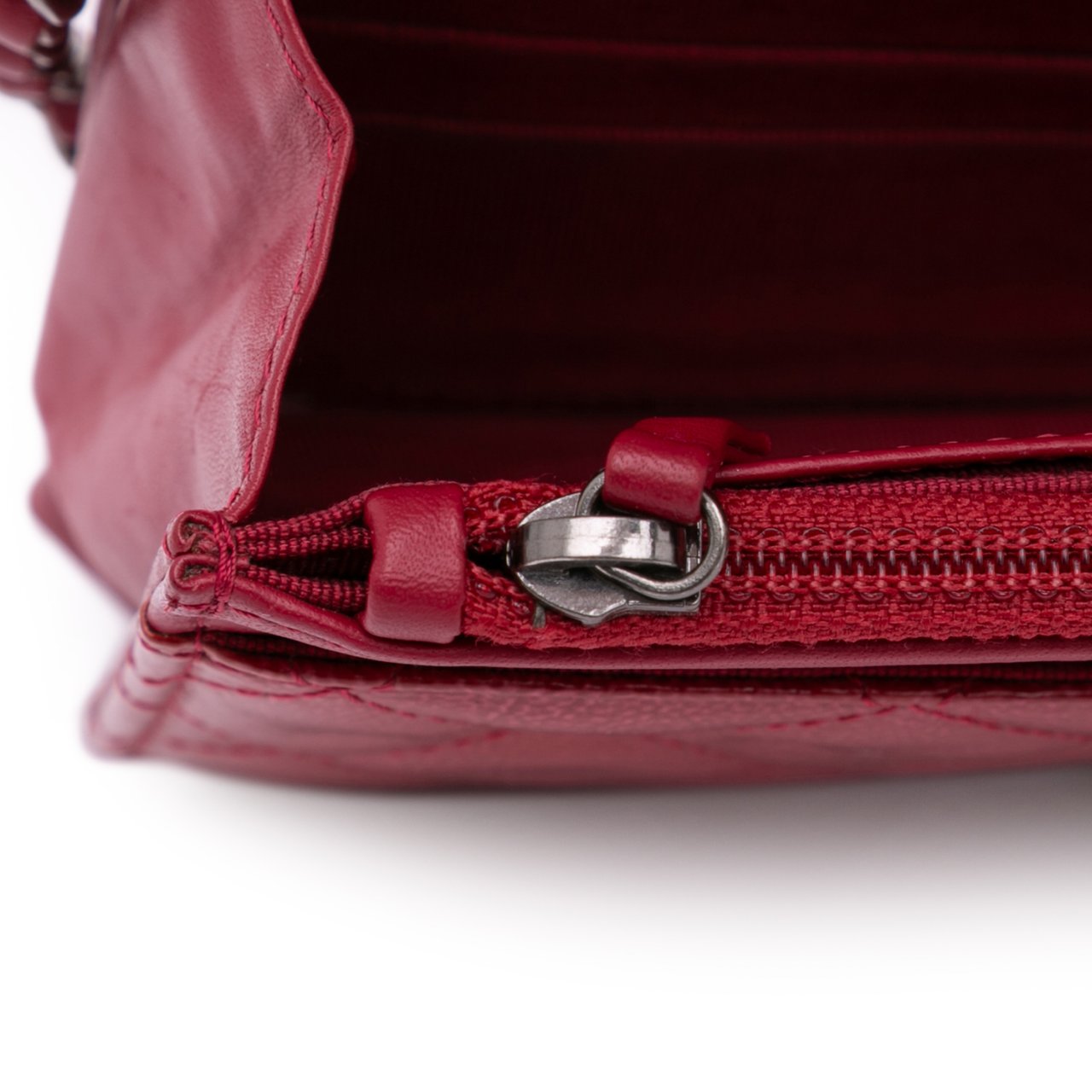 Chanel Paris Dallas CC Patent Goatskin Wallet on Chain Rood