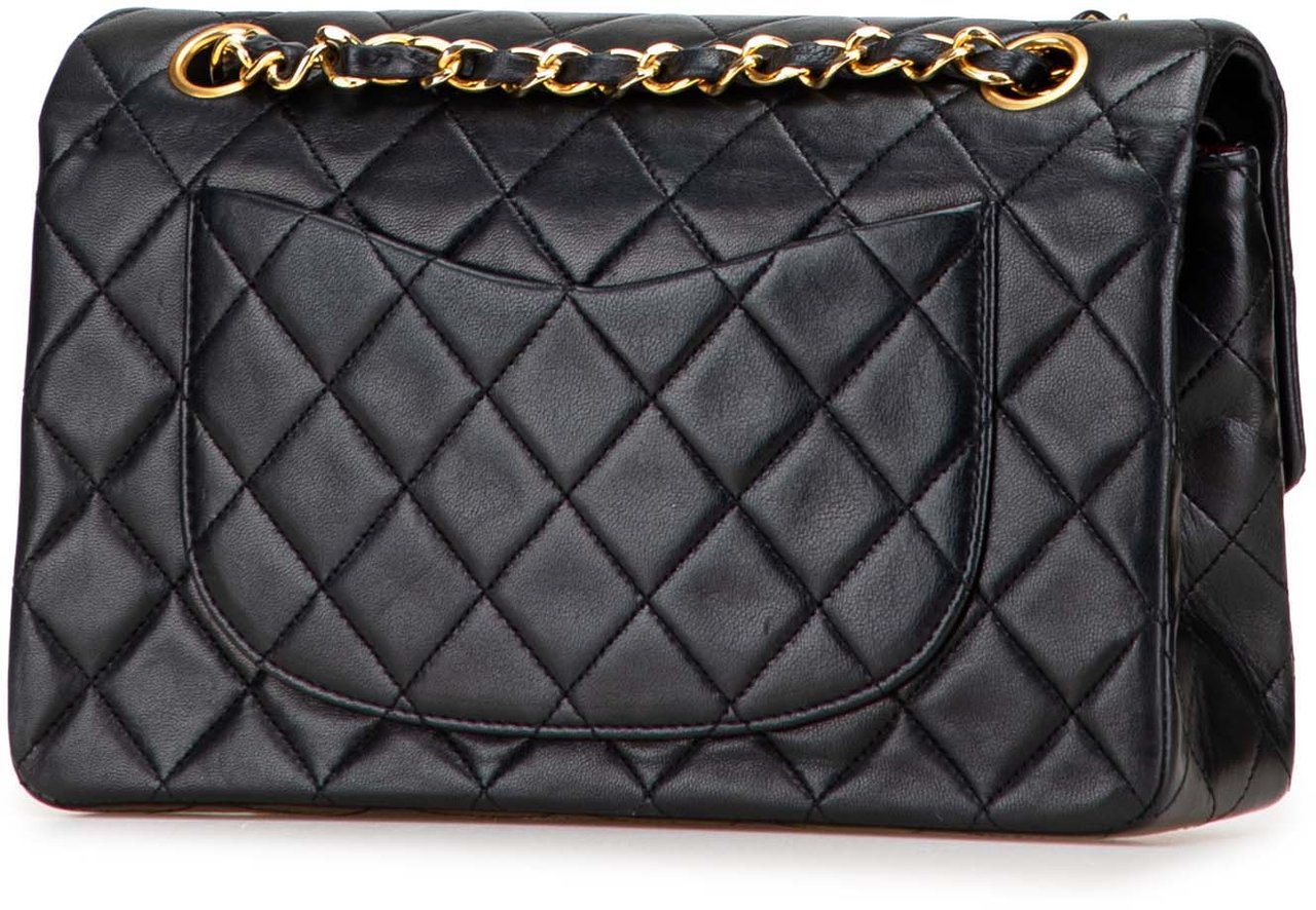 Chanel Small Classic Lambskin Double Flap Zwart