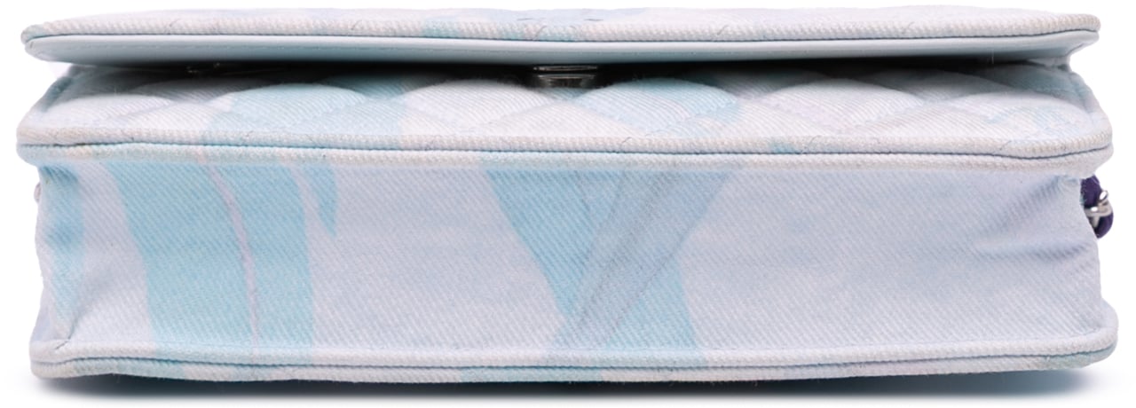 Chanel CC Quilted Canvas Jungle Jeans Wallet on Chain Wit