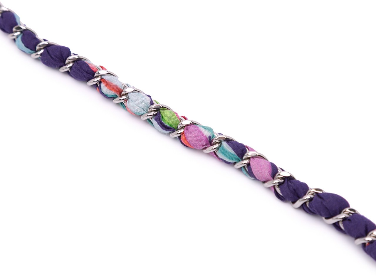 Chanel CC Quilted Canvas Jungle Jeans Wallet on Chain Wit