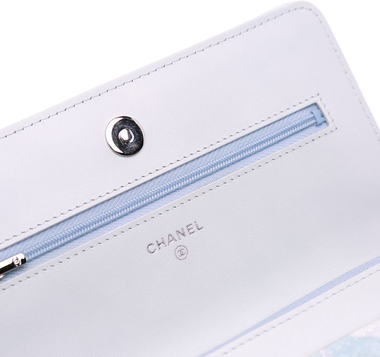 Chanel CC Quilted Canvas Jungle Jeans Wallet on Chain Wit