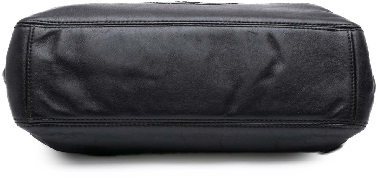 Chanel CC Lambskin Tortoise Top Handle Tote Zwart