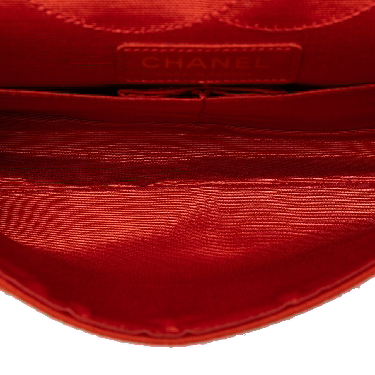 Chanel Reissue 2.55 Quilted Jersey Coco Croc Double Flap 225 Oranje